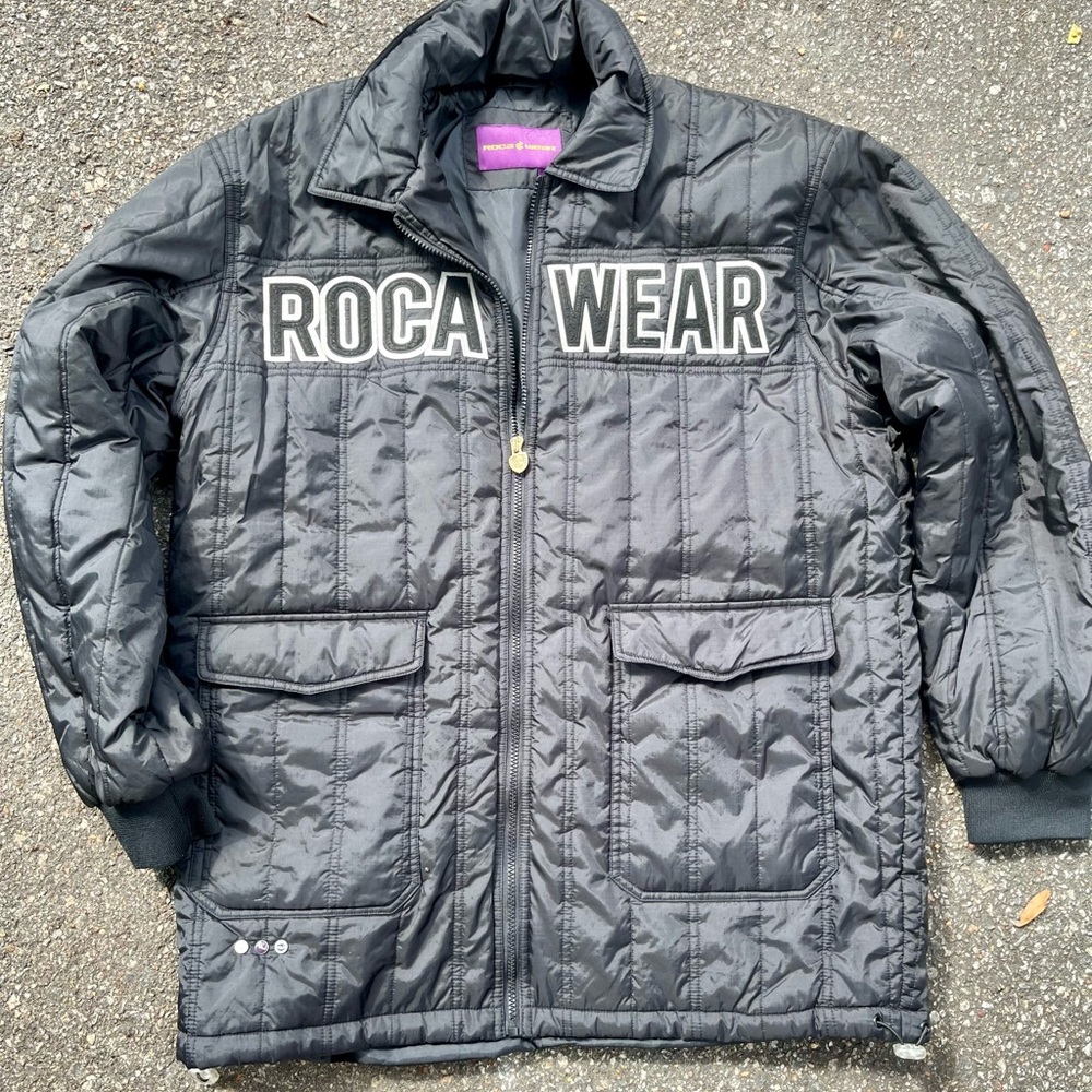 Rocawear Y2K embroidered quilted puffer jacket